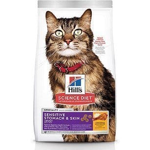 Hill's Science Diet Dry Cat Food, Adult, Sensitive Stomach & Skin