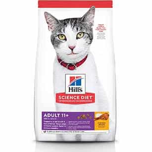 Hill’s Science Diet Dry Cat Food, Adult 11+ for Senior Cats