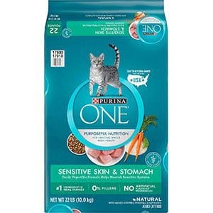Purina ONE Sensitive Skin & Stomach With Real Turkey, Natural Adult Dry Cat Food