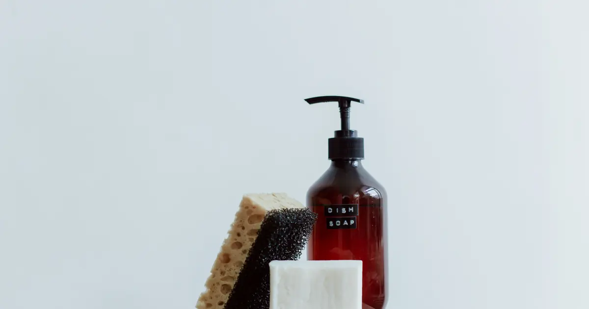 a bottle of dish soap