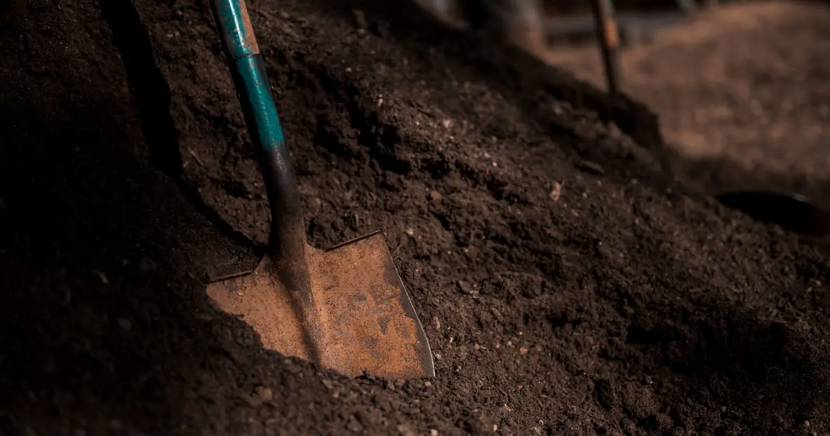 a pile of garden soil