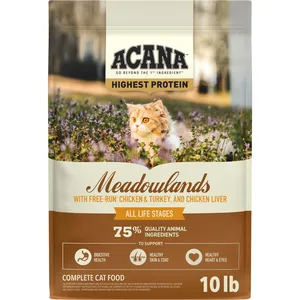 ACANA Meadowlands Chicken Turkey Fish & Cage-Free Eggs Grain-Free Dry Cat Food, 10-lb bag