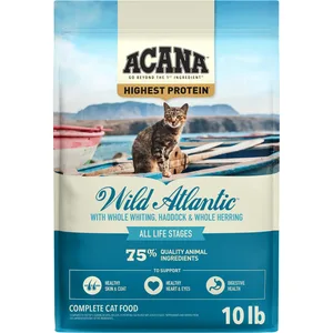 ACANA Wild Atlantic Saltwater Fish with Freeze-Dried Liver Grain-Free Dry Cat Food, 10-lb bag