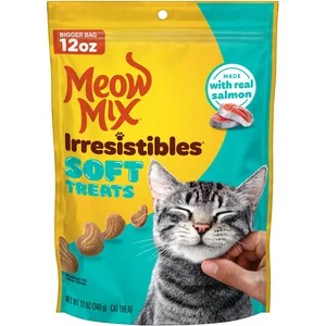 Meow Mix Irresistibles Soft Real Salmon Cat Treats, 12-oz bag