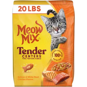 Meow Mix Tender Centers with Salmon & White Meat Chicken Flavored Dry Cat Food, 20-lb bag