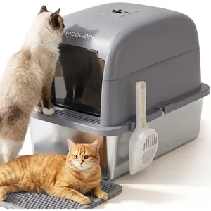 Meowant LB02 Stainless Steel Covered Cat Litter Box