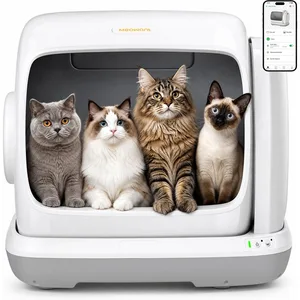 Meowant SC09 Plus Automatic Self-Cleaning Cat Litter Box with Easy Low Entry, Odor-Controlled & App-Enabled, White