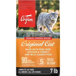 ORIJEN Original Grain-Free High-Protein Premium Dry Cat Food, 7-lb bag