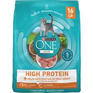 Purina ONE +Plus Ideal Weight Natural High Protein Adult Dry Cat Food, 16-lb bag