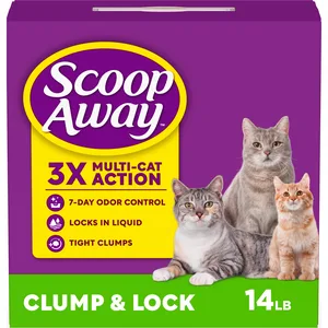 Scoop Away Clump & Lock Fresh Spring Air Scented Cat Litter, 42-lb bundle