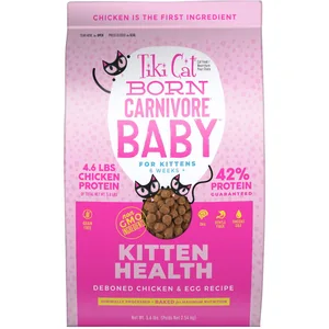 Tiki Cat Born Carnivore Baby Chicken & Egg Recipe Grain-Free Kitten Dry Cat Food, 5.6-lb bag