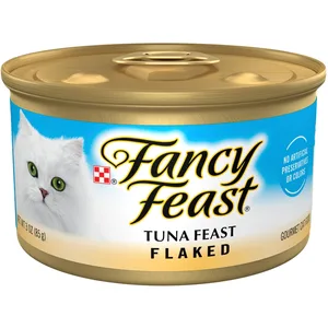 Fancy Feast Flaked Tuna Feast Wet Cat Food, 3-oz can, case of 24