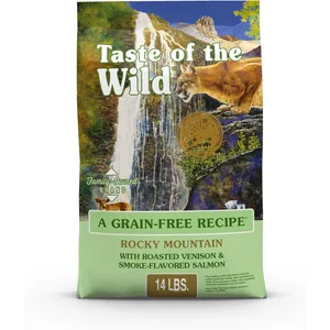 Taste of the Wild Rocky Mountain All Life Stages High Protein Grain-Free Recipe with Roasted Venison & Smoke-Flavored Salmon Dry Cat Food, 14-lb bag