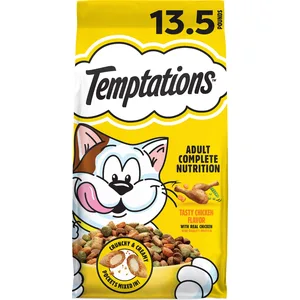 Temptations Adult Tasty Chicken Flavor Dry Cat Food, 13.5-lb bag