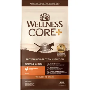 Wellness CORE Digestive Health Wholesome Grains Chicken & Rice Recipe Dry Cat Food, 11-lb bag