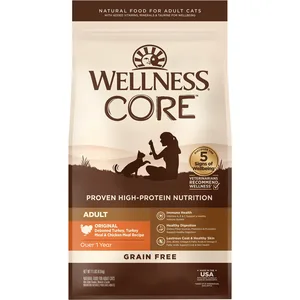 Wellness CORE Grain-Free Original Formula Natural Dry Cat Food, 11-lb bag
