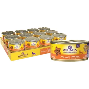 Wellness Minced Chicken Dinner Canned Cat Food, 5.5-oz, case of 24