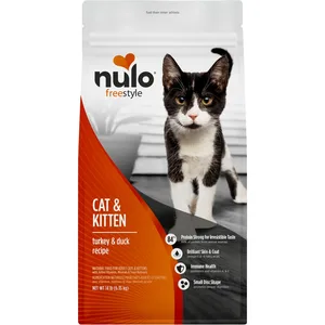Nulo FreeStyle Turkey & Duck Recipe with Omega Fatty Acids High Protein & Grain-Free Dry Cat & Kitten Food, 14-lb bag