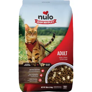 Nulo Raw Medley Turkey, Chicken & Trout Adult Dry Cat Food, 10-lb bag