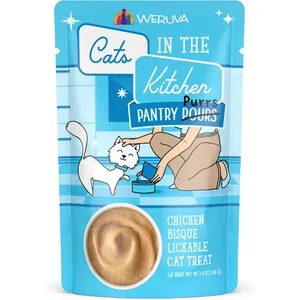Weruva Cats in the Kitchen Pantry Pours Chicken Bisque Wet Cat Food Topper, 1.4-oz pouch, case of 12