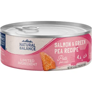 Natural Balance Limited Ingredient Salmon & Green Pea Recipe Wet Cat Food, 5.5-oz can, case of 24