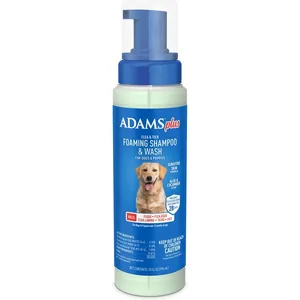ADAMS Plus Flea & Tick Sensitive Skin Foaming Dog Shampoo, 10-fl oz bottle