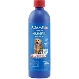 ADAMS Plus Flea & Tick Shampoo Sensitive Skin for Cats & Dogs, 12-fl oz bottle
