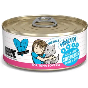 BFF Tuna & Shrimp Sweethearts in Gravy Canned Cat Food, 5.5-oz, 24 ct