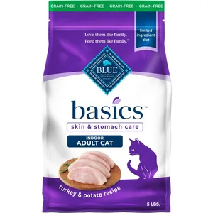 Blue Buffalo Basics Turkey & Potato Grain-Free Dry Cat Food for cats with allergies