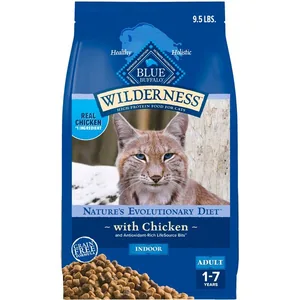 Blue Buffalo Wilderness Natures Evolutionary Diet Chicken High-Protein Grain-Free Adult Indoor Dry Cat Food, 9.5-lb bag