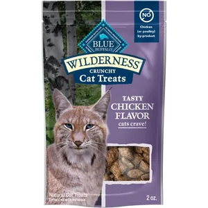 Blue Buffalo Wilderness Tasty Chicken Flavor Grain-Free Crunchy Cat Treats, 2-oz bag