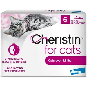 Cheristin Flea Spot Treatment for Cats, over 1.8 lbs, 6 Doses (6-mos. supply)
