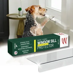 CLAWGUARD Clear Plexiglass Window Ledge Cover Sill Protector for Dogs & Cats, 35.5 X 3.25-in