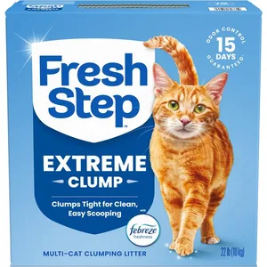 Fresh Step Extreme Febreze Freshness Scented Multi-Cat Clumping Clay Cat Litter, 22-lb box