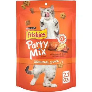 Friskies Party Mix Original Crunch Cat Treats 2.1 oz