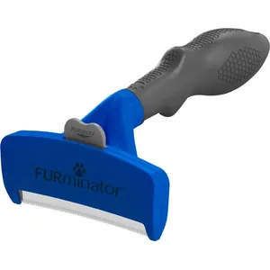 FURminator Short Hair Dog Deshedding Tool, Blue, Large
