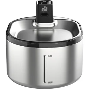 GroovyPets Stainless Steel Cordless Rechargeable Fountain