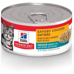 Hill's Science Diet Indoor Chicken Canned Cat Food, 5.5-oz, 24 ct