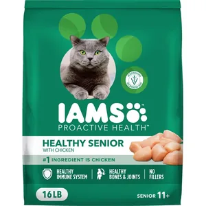 Iams Proactive Health Healthy Senior Chicken Recipe Dry Cat Food, 16-lb bag