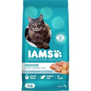 Iams ProActive Health Weight & Hairball Care Dry Cat Food, 7-lb bag