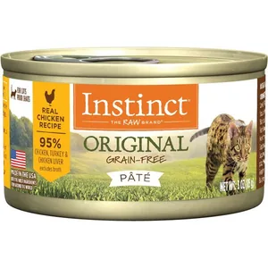 Instinct Pate Real Chicken Entree Grain-Free Wet Cat Food, 3-oz can, case of 4
