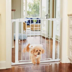 "MyPet Wide Walk Through EasyPass Pet Gate, 30"" High - White"