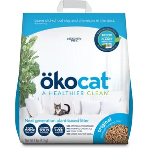 Okocat Original Premium Wood Clumping Cat Litter, 9-lb bag