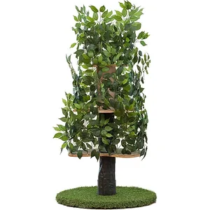On2Pets 60-in Large Round Modern Cat Tree, Green