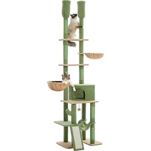 PAWZ Road 112-in Floor-to-Ceiling Cat Tree