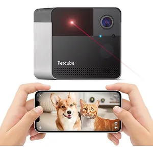 Petcube Play 2 Play Wi-Fi Pet Camera, Matte Silver