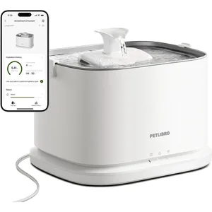 Petlibro Dockstream 2 Smart Stainless Steel Cat Water Fountain, White, 3-l