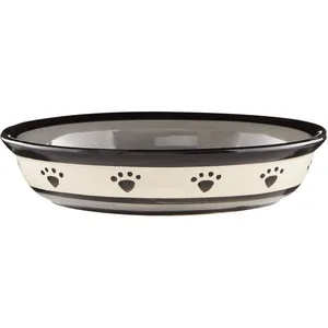 PetRageous Designs Metro Oval Ceramic Dog & Cat Dish, 1-cup