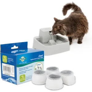 PetSafe Drinkwell Dog & Cat Water Fountain, 1/2-gallon + Replacement Carbon Filters, 4 count