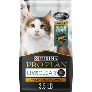Purina Pro Plan LiveClear Probiotic Chicken & Rice Dry Cat Food for cats with allergies